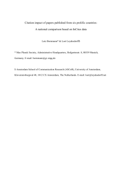 Citation impact of papers published from six prolific countries: A