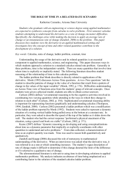 The Role of Time in a Related Rate Scenario