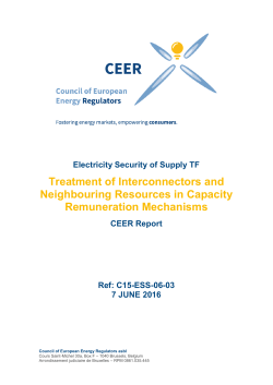 CEER Report on Treatment of Interconnectors and Neighbouring