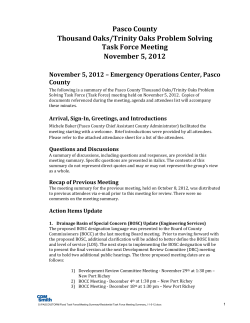 Pasco County Thousand Oaks/Trinity Oaks Problem Solving Task