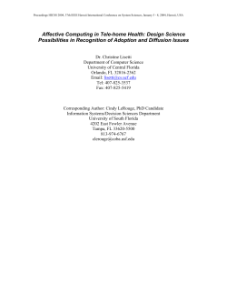 Affective Computing in Tele-home Health: Design Science