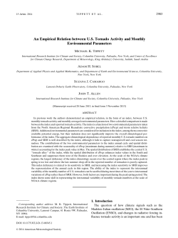 An Empirical Relation between U.S. Tornado Activity and Monthly
