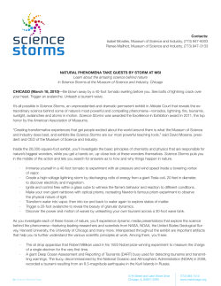 Press Release  - Museum of Science and Industry, Chicago