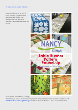 10 Table Runner Sewing Tutorials