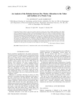 An Analysis of the Relation between Dry Matter Allocation to the