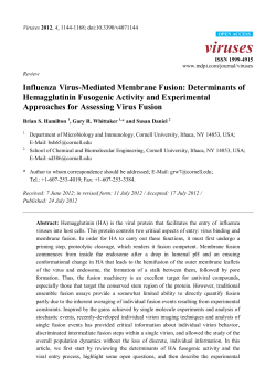 Influenza Virus-Mediated Membrane Fusion: Determinants of