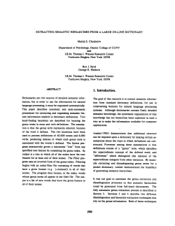 extracting semantic hierarchies from a large on
