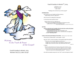 Advent 4 B 2014.Sermon - St. Paul`s Lutheran, Cascade, WI