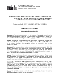 Madame, Monsieur, - European Commission