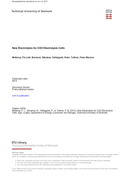 New Electrolytes for CO2 Electrolysis Cells
