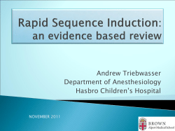 Rapid Sequence Induction