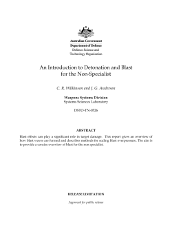 An Introduction to Detonation and Blast for the Non