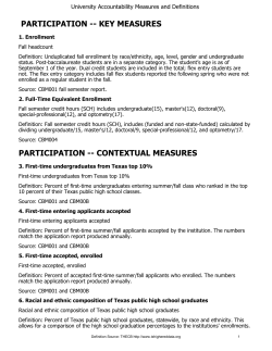 Standard Data Definitions - Texas Southern University