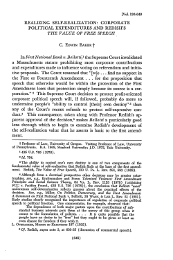 Realizing Self-Realization: Corporate Political Expenditures and