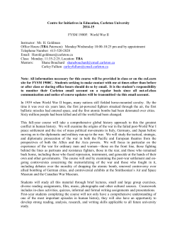 FYSM 1900 F - Carleton University