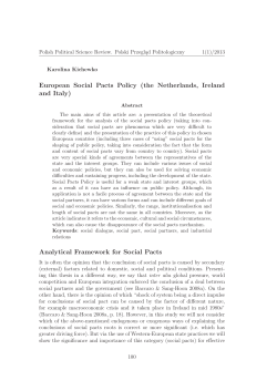 European Social Pacts Policy