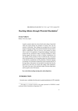 Teaching Idioms through Pictorial Elucidation