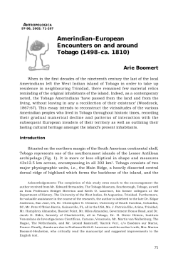 Amerindian–European Encounters on and around Tobago (1498