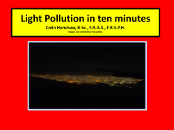 Light Pollution in ten minutes