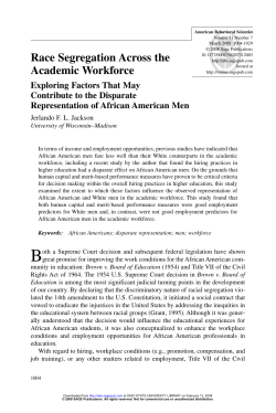 Race Segregation Across the Academic Workforce