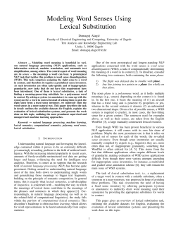 Modeling Word Senses Using Lexical Substitution
