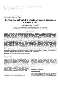 Cortisol and epinephrine effects on galanin secretions in severe