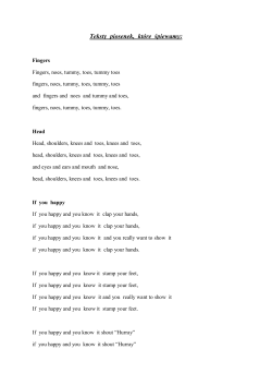 Teksty piosenek, kt&oacute;re śpiewamy: