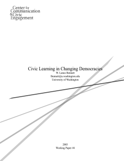 Civic Learning in Changing Democracies