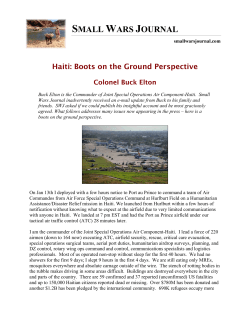 Haiti: Boots on the Ground Perspective