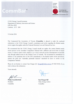 Commercial Bar Association response to LMR Review