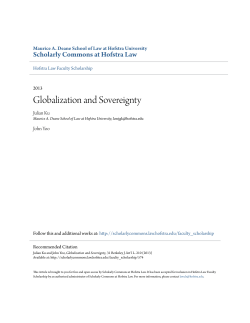 Globalization and Sovereignty - Scholarly Commons at Hofstra Law