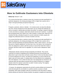 How to Cultivate Customers into Clientele