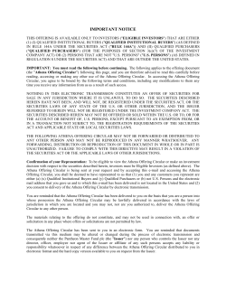 important notice - Irish Stock Exchange