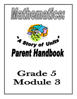 Parent Handbook Grade 5 Module 3 File