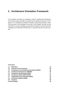 2 Architecture Orientation Framework