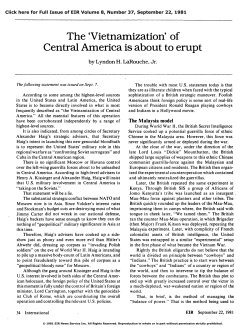 The `Vietnamization` of Central America Is About To Erupt