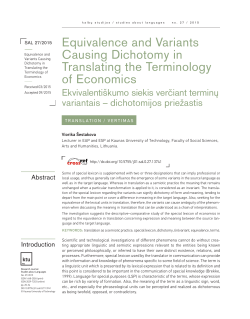 Equivalence and Variants Causing Dichotomy in Translating the