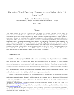 The Value of Rural Electricity: Evidence from the Rollout of the U.S.