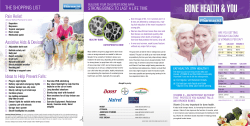 tHe sHoPPIng lIst - Osteoporosis Canada