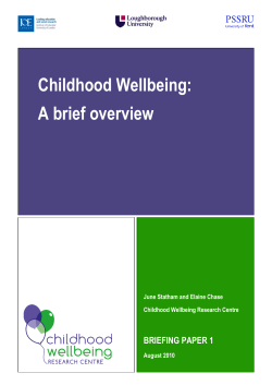 - Childhood Wellbeing Research Centre