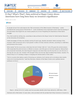 D-Day? What`s That?: Data archived at Roper Center shows