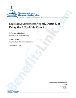 CRS Report: Introduced or Enacted Bills to Repeal