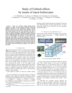 Study of Forbush effects by means of muon