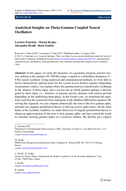 Analytical Insights on Theta-Gamma Coupled - LNC - IEC