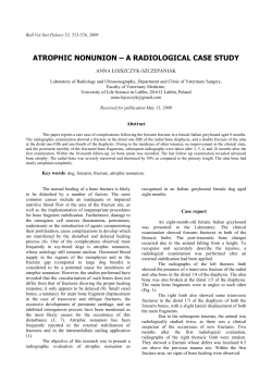 atrophic nonunion &ndash; a radiological case study