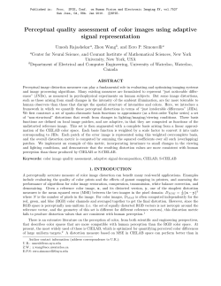 Perceptual quality assessment of color images using adaptive signal