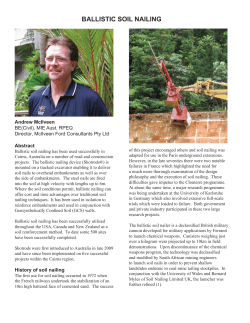 Ballistic Nail Soiling - Department of Transport and Main Roads