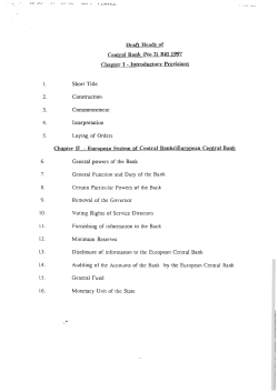 Draft Heads of Central Bank (No 2) Bi 6997 Chanter I