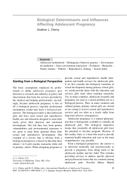 Biological Determinants and Influences Affecting Adolescent