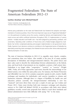 Fragmented Federalism: The State of American